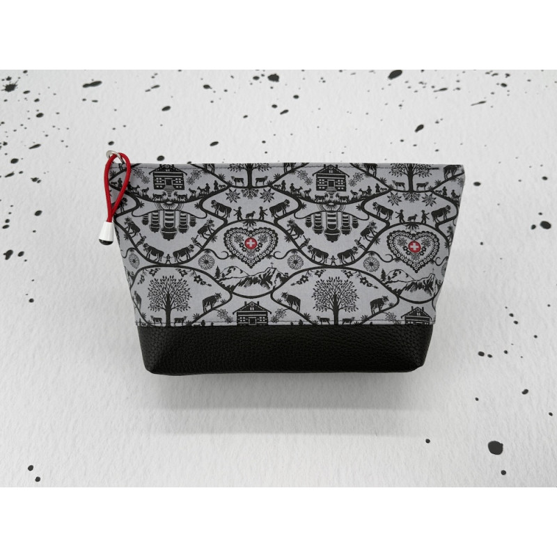Necessaire "Scherenschnitt" Grau