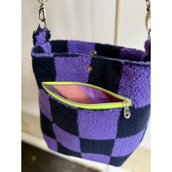 Beuteltasche "Plüsch-Checkers"