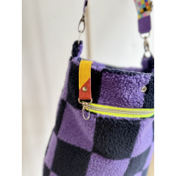 Beuteltasche "Plüsch-Checkers"