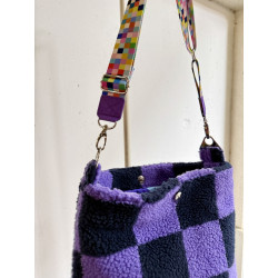 Beuteltasche "Plüsch-Checkers"