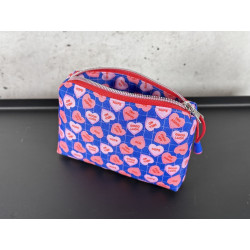Mini Ne­ces­saire -  "Candy Hearts Blue"
