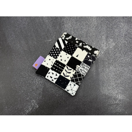 Federverschluss Täschchen Black & White Midi