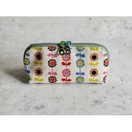 Oil Pouch - Gross 14 Flaschen - Rainbow Flowers Weiss