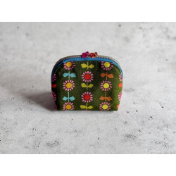 Oil Pouch - Klein 8 Flaschen - Rainbow Flowers Grün
