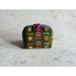 Oil Pouch - Klein 8 Flaschen - Rainbow Flowers Grün
