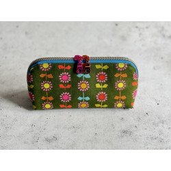 Oil Pouch - Gross 14 Flaschen - Rainbow Flowers Grün