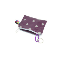 Schlüsseltasche "Lila Punkte"