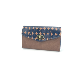 MAXI Geldbörse "Blue Brown Bubbles"