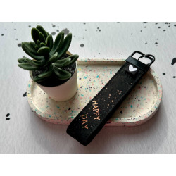 Patchwork - Schlüsselband "Happy Day Black"