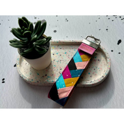 Patchwork - Schlüsselband "Happiness"