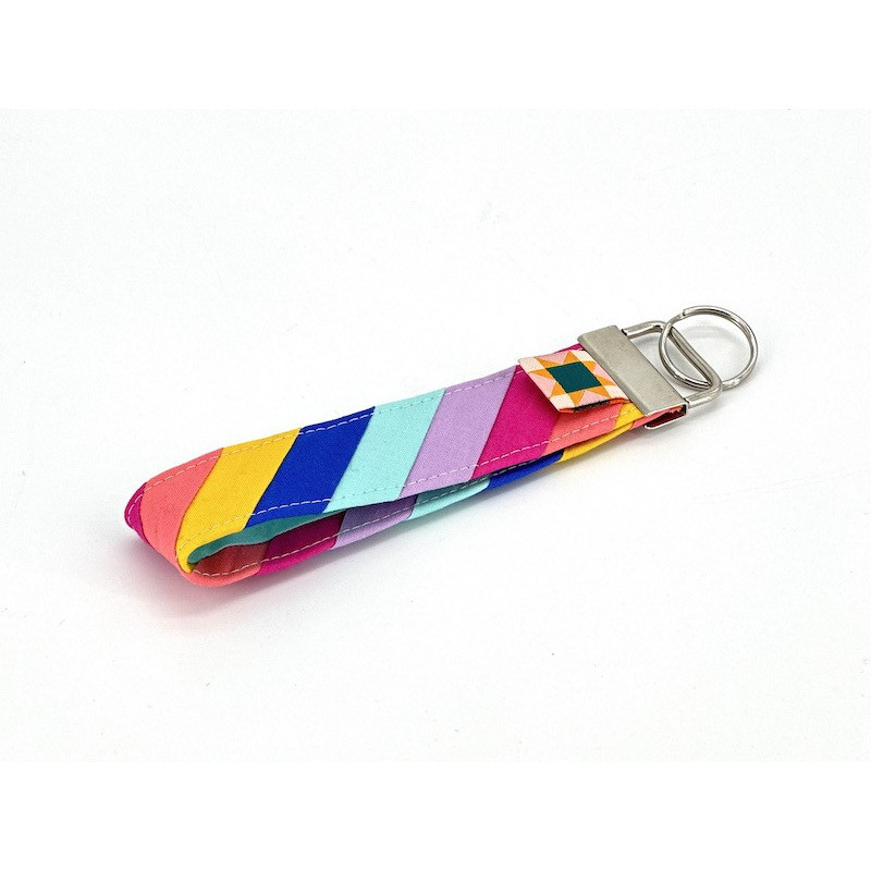 Patchwork - Schlüsselband "Rainbow"