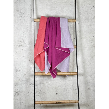 Musselintuch Multicolor "Melone, Magenta & Flieder"