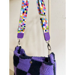 Beuteltasche "Plüsch-Checkers"