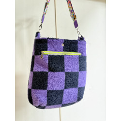 Beuteltasche "Plüsch-Checkers"