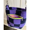 Beuteltasche "Plüsch-Checkers"