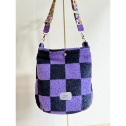 Beuteltasche "Plüsch-Checkers"