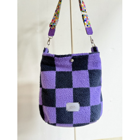 Beuteltasche "Plüsch-Checkers"