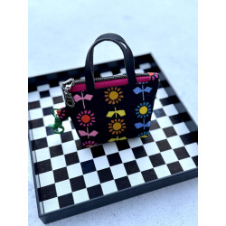 Tiny Tote - Flowers Black