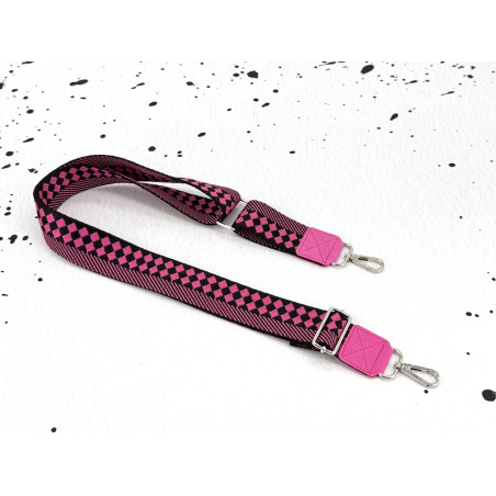 Taschengurt "Black & Pink"