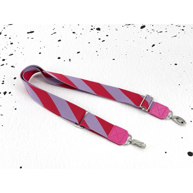 Taschengurt "Lila meets Pinks Streifen"