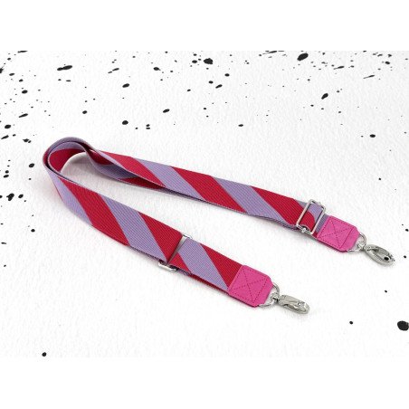 Taschengurt "Lila meets Pinks Streifen"