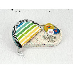 Glückskeks - Täschchen "Regenbogen White"