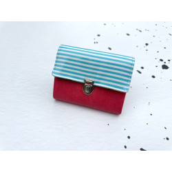 Mini Geldbörse "Blaue Streifen"