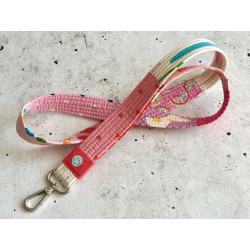 Patchwork - Schlüsselband "Hearts"