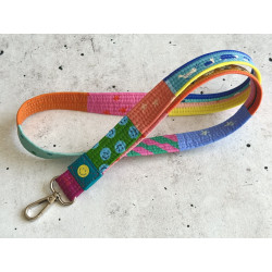 Patchwork - Schlüsselband "Smiley"