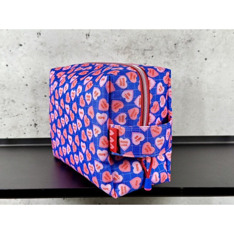 Boxy Bag Big - "Candy Hearts Blue"