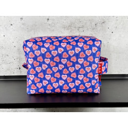 Boxy Bag Grosse Variante - "Candy Hearts Blue"