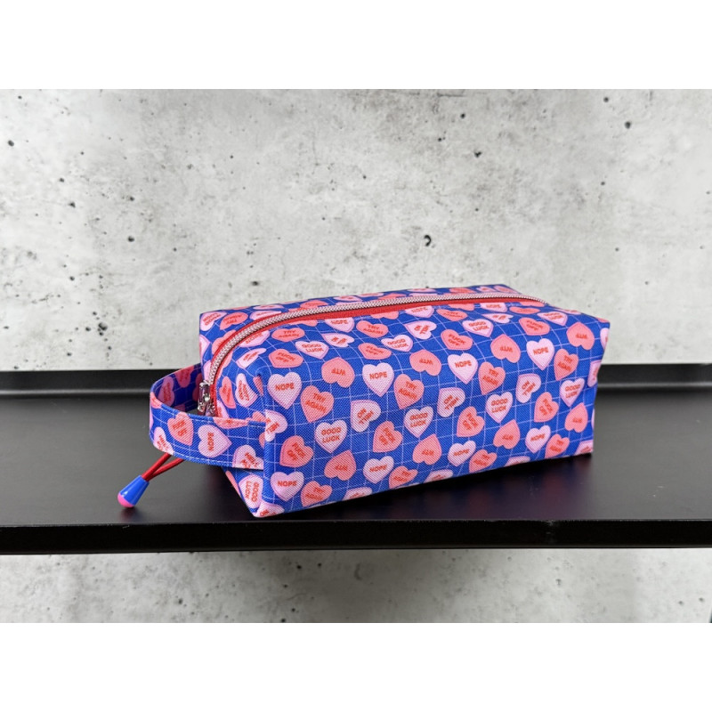 Boxy Bag - "Candy Hearts Blue"