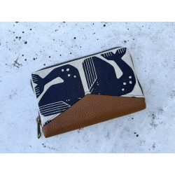 Little Mynta Geldbörse "Grumpy Whale Blau"
